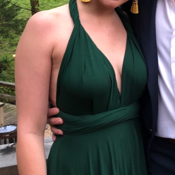 Lulus Tricks of the Trade forest green maxi dress - Picture 7 of 10